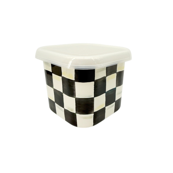MACKENZIE-CHILDS Courtly Check Enamel Deep Squarage Bowl ||| Medium - Picture 3 of 5